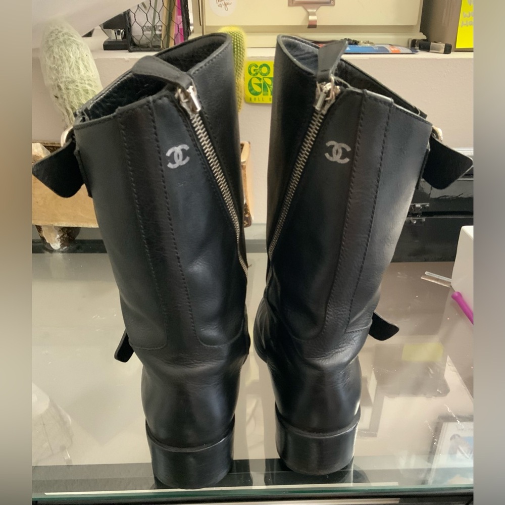 Chanel Black Moto Boots – Size 38 (US 7.5–8) - Picture 2 of 7